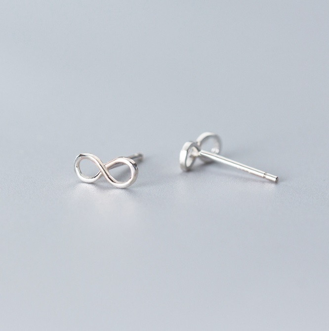 925 Sterling Silver Infinity Earrings 